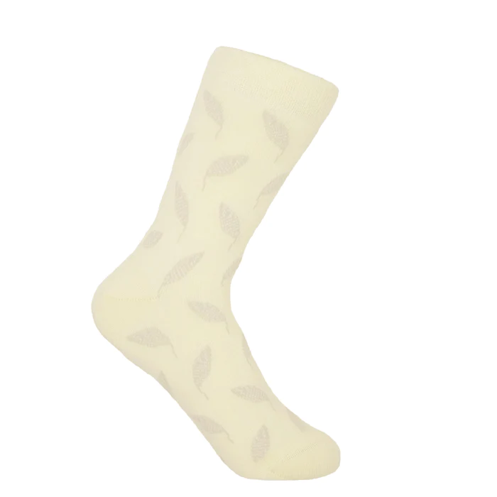 Image of Peper Harow Leaf Women's Ethically Sourced Cotton Socks. These charming socks are quality and comfort in perfect unison.