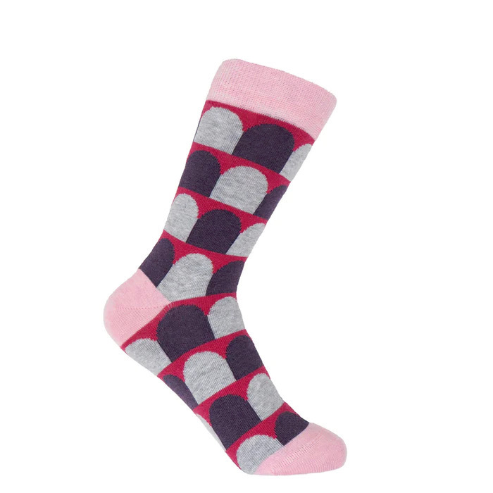 Image of Peper Harow Oblique Women's Ethically Sourced Cotton Socks. These luxury socks for women are ideal for chic ladies who appreciate British-made style.