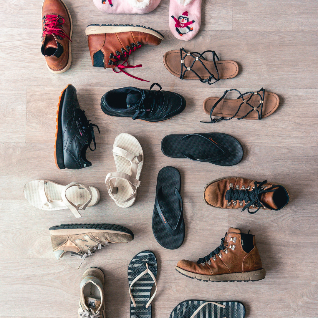 Image of a selection of footwear